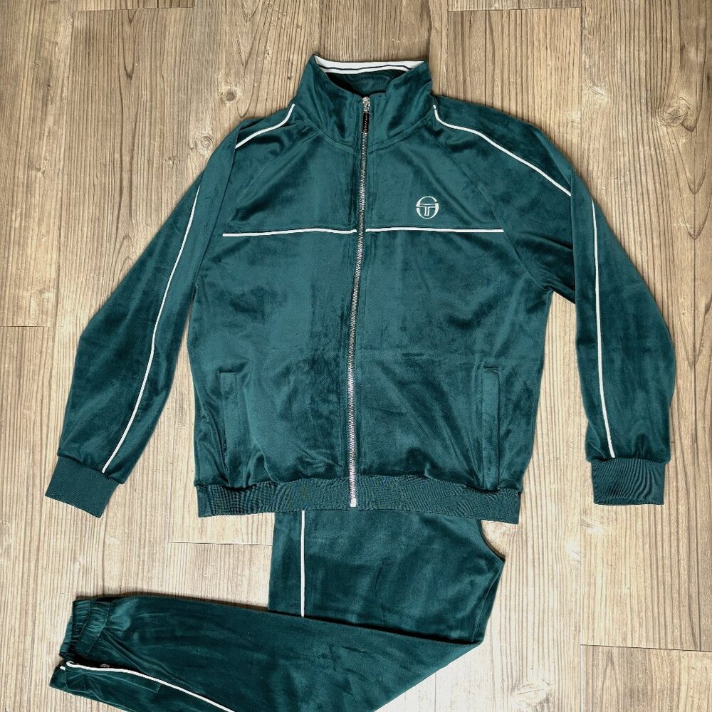 Sergio Tacchini Full Zip Track Jacket & Jogger Pants – Forest Green